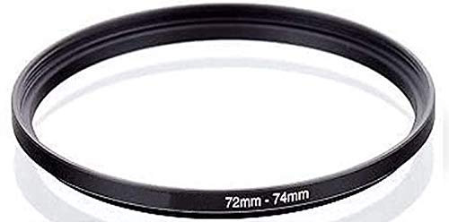 Step Up - Anillo adaptador de 72 - 74 mm, 72 - 74 mm, adaptador de 72 mm, 74 mm, 72 - 74 mm, objetivo compatible con Nikon Canon Fujifilm, Sony, Olympus, Panasonic, Sigma, Tromon, Tokina