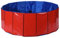 Swimmingpool Schwimmbecken für Hunde und Katzen Hundepool Hundeplanschbecken Hundebadewanne, Faltbarer Pool mit PVC-rutschfest verschleißfest Ø80x30cm (rot)