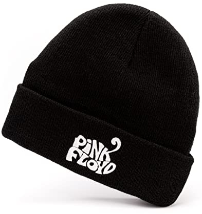 Rosa Floyd Beanie Unisex Frauen Männer Schwarz Gestrickte Wollband Hut One Size