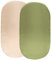 SiinvdaBZX Satin Stubenwagen-Bettlaken-Set, 2-teilig, seidig weiche Spannbettlaken für Sanduhr, ovale und rechteckige Stubenwagenmatratze (Beige & Salbeigrün)