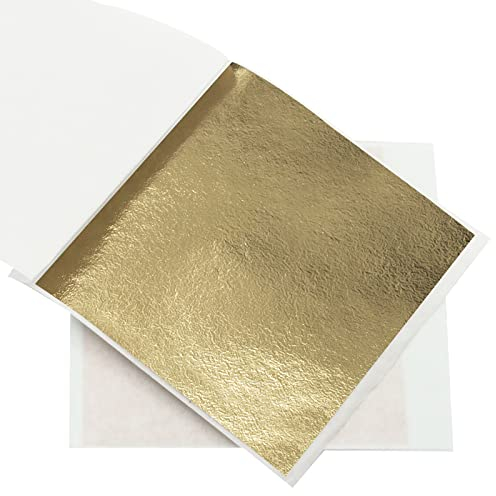 KIRIN Lamina di Metallo,100 Fogli Lamina d'oro Metallizzata Colorata per Arti e Mestieri,Decorazioni per la Casa,Decorazioni per Unghie,Pittura,8cm x 8,5cm(Rosso Rosa)