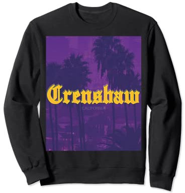 Oro Viola Crenshaw Sud LA Los Angeles Palma Hustle Felpa