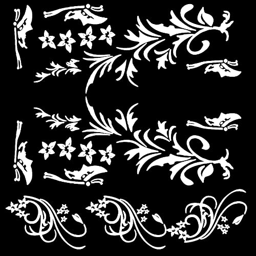 Asudaro 2 STK Karosserie Aufkleber Auto Natürliche Blume Reben Libelle Auto Aufkleber Mode Auto Decor Schmetterlings- und Blumen Wasserdichter PVC-Autoaufkleber für Auto Wände Kühlschrank,Weiß