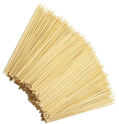 Aimatarg 100 Bamboo Skewers Sticks, 25cm*3mm Wooden Skewers Sticks for Chocolate Fountain, BBQ, Kabob, Fruit, Cocktail, Appetizer and Meat