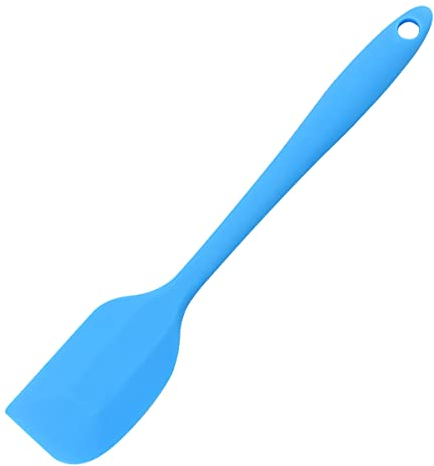 Jagowa 1 Piece Silicone Spatula Multifunctional Heat Resistant Small Non-Stick Food Spoon for Cooking and Baking (Blue) (2208-115A)