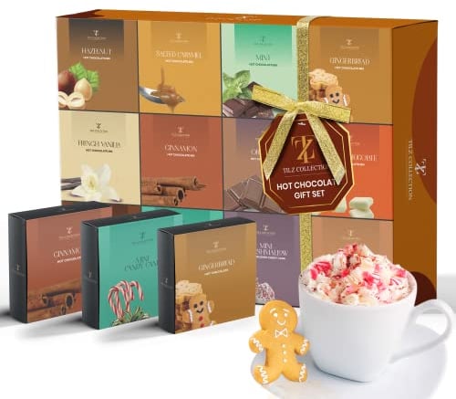 Hot Chocolate Gift Set - Easter Hot Chocolate Gift Sets |12 Pack Luxury Hot Chocolate Set, Hot Chocolate Gifts For Women, Men |Birthday, Mothers Day Gifts For Women, Men |Hot Chocolate Gift Set Kids
