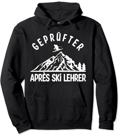 Geprüfter Après Ski Lehrer Herren Outfit Skifahren Ski Pullover Hoodie