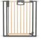 Geuther Türschutzgitter Easylock Plus | Treppenschutzgitter ohne Bohren Breite 136,5-144,5 cm | Türgitter Baby Holz-Metall | Kinderschutzgitter beidseitig öffnend | Kindersicherung | Natur-Anthrazit