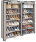 Nyana Home | Armario Zapatero Tela con Puertas Cremallera | 110x120x30cm (Gris)