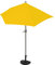 Mendler Sonnenschirm halbrund Parla, Halbschirm Balkonschirm, UV 50+ Polyester/Alu 3kg 300cm mit Ständer - gelb