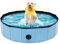 Daromigo Hundepool für Kleine Hunde 80x20cm Faltbar Hundepool Hundebadewanne HundePlanschbecken PVC Schwimmbad Verschleißfest Hunde Pool Blue