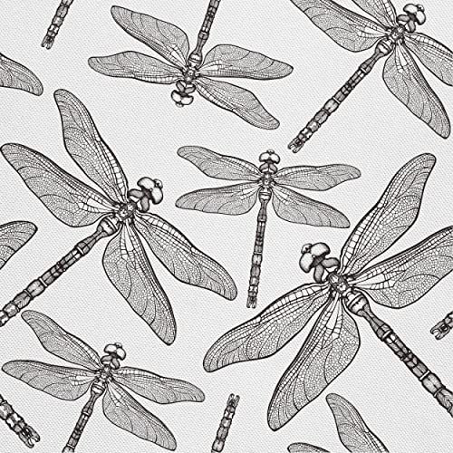 HEKO PANELS Stoff Oxford Wasserdichte Meterware Canvas-Stoff Polyester Stoff Zum Nähen Nähstoffe Dekostoffe Wasserabweisend Blickdicht Libellen 1 Meter 155 x 100 cm