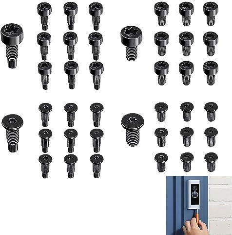 40Pcs Ring Doorbell Screws, Ring Doorbell Screws Replacement Video Doorbell, Replacement Security Spare Screws Compatible Ring Doorbell Accessories, Ring Doorbell Security Screws Video Doorbell
