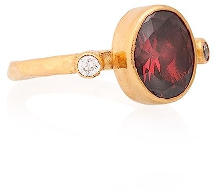 Rubin-Ring, Rubin-Frauen-Ring. Ovaler Rubin Ring. Gold plattiert Silber Rubin Ring. 925 Sterling Silber Rubin Ring. 24K Gold plattiert Silber Rubin Ring.