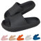 UoYeet Cloud Slides für Damen und Herren, kuschelige Hausschuhe mit dicker Laufsohle, rutschfest und wasserdicht, perfekt für Badezimmer, Pool und im Freien, Schwarz 36/37