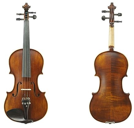 SCTOU Geige Handgefertigte Geige Mit Massivem Holzmusterrücken Für Anfänger Und Erwachsene, Die Prüfungen Für Spielen des Geigeninstruments Ablegen Möchten (Color : 1/2)