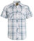 COEVALS CLUB Mens Shirts Short Sleeve Casual Push Button Plaid Suit Regular Fit Western Cowboy Pearl Snap Two Pockets Work Derss Button Up Shirts (White Plaid #28 S)