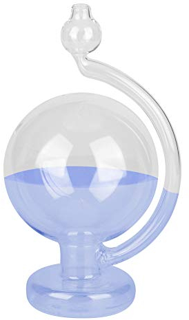 WOHPNLE Sturmglas-Globus, Sturmglas-Wetterstation, Innovative Wettervorhersage, Glasflasche, Wettervorhersage, Barometer, Heimdekoration, Blau