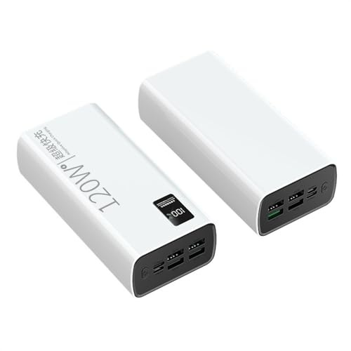 Batterie Externe 3/5/80000 MAh, 120W, Charge Rapide, Capacité Suffisante À 100%, Chargeur De Batterie Portable (Size : White 80000mAh)