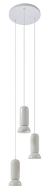 Lindby Pendelleuchte Kerimi (Skandinavisch) in Weiß aus Keramik (3 flammig, GU10) - Deckenlampe Esstischlampe Hängelampe Hängeleuchte Wohnzimmerleuchte