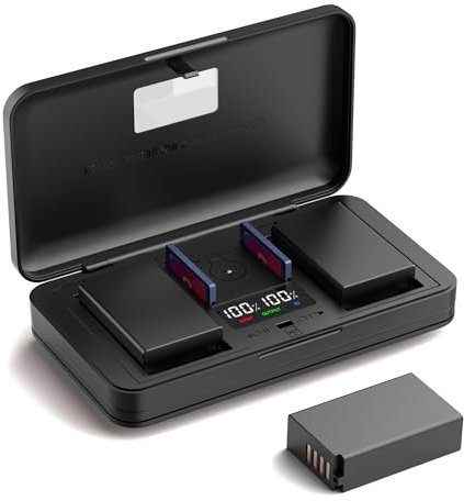 LIFEMOI Charger Set (Including Two Batteries) EN-EL20, 1020mAh, 7.4V, 14.8Wh, Compatible with Nikon COOLPIX P1000 P950 AJ1 J2 J3 S1 BMPCC AW1 Cameras