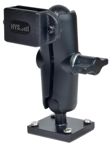 HYS Soporte ajustable para radio, soporte para walkie talkie compatible con Motorola Tlkr Baofeng UV5R Kenwood Midland radio de 2 vías, apto para coche/camión/cabina/escritorio
