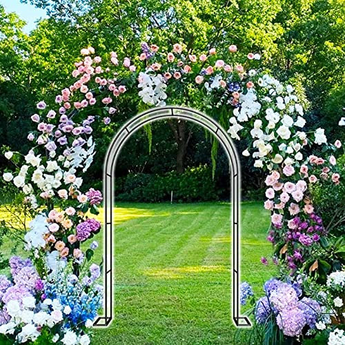 Arche Jardin pour Rosiers Plantes Grimpantes, Metal Arceau à Rosiers, Arche de Rosiers Vigne Mariage, Pergola Tonnelle de Jardin, Intérieur Extérieur Décoration de Fête,350x220x40CM