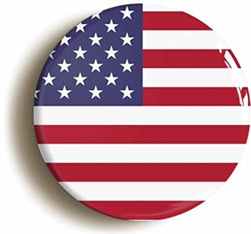 United States of America USA National Flag Fridge Magnet (Circular 2inch / 50mm Diameter)