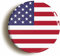 United States of America USA National Flag Fridge Magnet (Circular 2inch / 50mm Diameter)