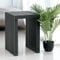 DanDiBo Lamellenhocker Hocker Metall Schwarz Eckig Base 45 cm Massiv Modern Beistelltisch Lamellen (Höhe 45 cm/M)
