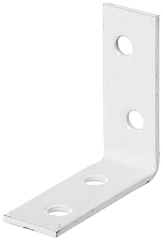 Alberts 848804 Stuhlwinkel | weiß kunststoffbeschichtet | 40 x 40 x 15 mm | 60er Set