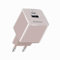 Qackenm GaN USB C Netzteil 30W, Kompaktes USB C Ladegerät Dual-Port, Schnellladegerät Kompatibel mit iPhone 16/15/14/13/12/11 Serie, iPad, Galaxy, Pixel und mehr(Rosa, Ohne Ladekabel)