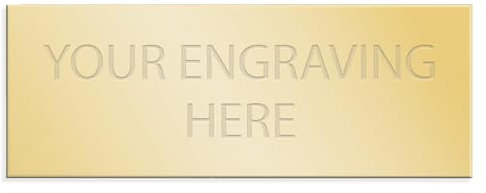 TROPHIESPLUSMEDALS Gold Engraving Plate Square Cut - (67 x 25MM)