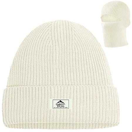 DKDDSSS Beanie Mütze, Warme Thermo Strickmütze für Herren & Damen, Balaclava, Wintermütze mit Fleece-Fütterung