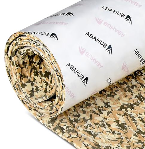 Abahub EVA Foam Boat Decking 96''x47'' Non-Slip Surfboard Traction Pad Grip Mat Self-Adhesive Trimmable Flooring Sheet for Boats SUP Board Kayak Surfing Camouflage Brown