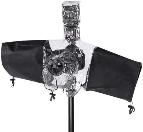 IKOPFLN Copertura Antipioggia Impermeabile per Fotocamera DSLR - Protezione Pieghevole Compatibile con Canon, Nikon, Sony e Altri Modelli - trasparente Copertura antipioggia per fotocamera