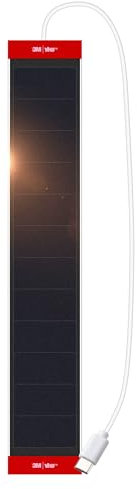 JaeJaes 1 panneau solaire 3,4 W 6 V charge pour stores motorisés avec connecteur USB-C, charge pour stores fonctionnant avec batterie au lithium