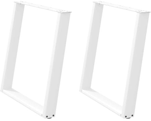vidaXL Esstischbeine U-Form 2 Stk. Weiß 80x(72-73) cm Stahl