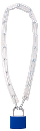 Sterling 460 APL - Cadena de seguridad y candado de aluminio, 60 cm, 4 mm, color negro