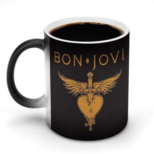 PVXMQFFA Jon Bon Jovi Ceramic Surprise Mug with Hidden Image for Daily Use