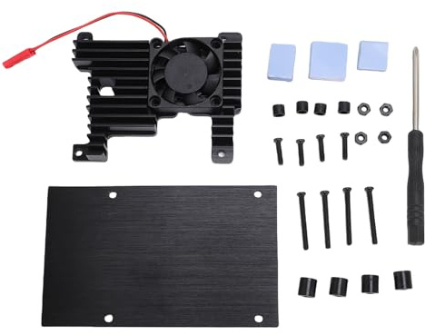 Denash Passives Kühlkoffer des Entwicklungsausschusses, Aluminiumlegierung mit Lüfter für Orange PI 3B
