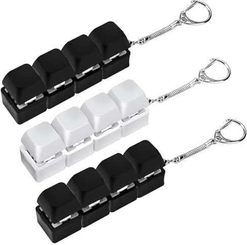 Leikedun 3Pcs Keyboard Fidget Toy 4-Button Keychain Stress Relief Clicker | 4-button mini keyboard, Portable keyring design, Keyboard Clicker, Stress Relief, Fidget Decompression Toys, Perfect gift