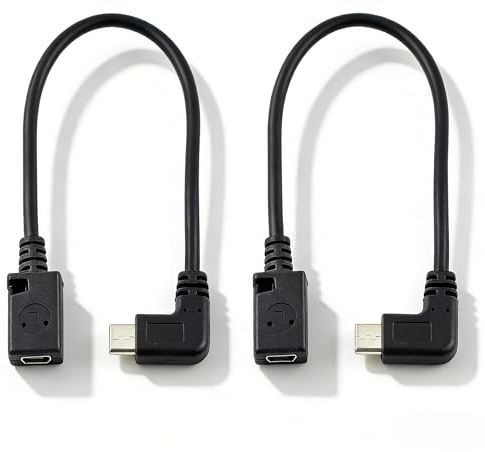 RHINORO 2-Pack, Mini-USB 5 Pin to USB-C Adapter Cable GPS Dash Cam Adapter