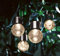 Dekoleidenschaft 4x Solar LED Leuchte Kristall aus Glas, hängend, Gartenlampe, Solarleuchte, Kugelleuchte, Hängeleuchte, Balkon & Garten-Deko für Draußen, Lichterkette, Gartenbeleuchtung