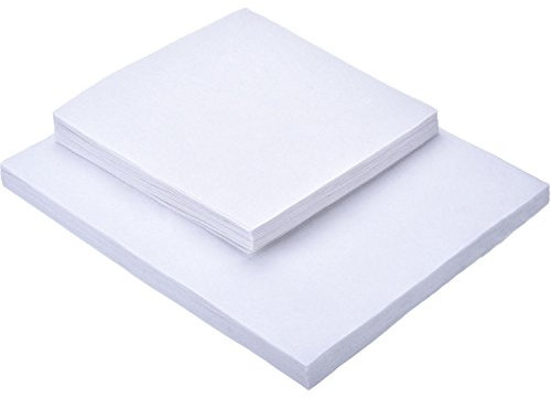 Tear Away Machine Embroidery Stabilizer Backing 100 Precut Sheets Medium Weight 1.8 Ounce, 8 by 8 Inch and 12 by 10 Inch (8 x 8 Inch and 12 x 10 Inch)