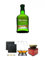 Connemara Peated Single Malt 0,7 Liter + Schiefer Glasuntersetzer eckig ca. 9,5 cm Ø 2 Stück + The Glencairn Glass Whisky Glas Stölzle 2 Stück + Redbreast 12 Jahre Himbeere Marmelade 150 Gramm Glas