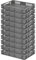 BRB 10x Eurobehälter/Stapelbehälter, LxBxH 600x400x90 mm, Inhalt 15 Liter, grau