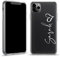 TULLUN Personalised Phone Case for iPhone 6 plus / 6s plus - Custom Name & Heart Crystal Clear Hybrid Shockproof TPU Bumper & Hard Back Plate Cover - White Vertical Name&Heart