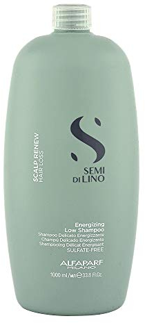 AlfaParf Milano Semi Di Lino Scalp Renew Energizing Low Shampoo, 1000 ml,Zeder