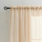 MYSTIC-HOME Sheer Curtains Taupe 45 Inch Length, Rod Pocket Voile Drapes for Living Room, Bedroom, Window Treatments Semi Crinkle Curtain Panels for Yard, Patio, Villa, Parlor, Set of 2, 52x 45